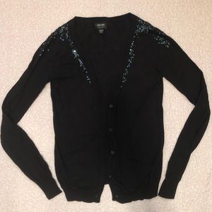 Nicole by Nicole Miller Sequined Button Up Sweater